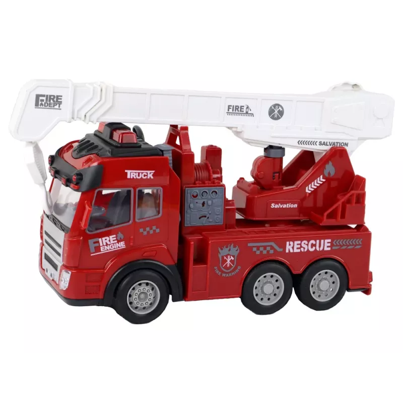 LEAN TOYS Fire Department With Crane Remote Control Model