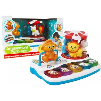LEAN TOYS ﻿Colorful Piano with Animal For Kiddie