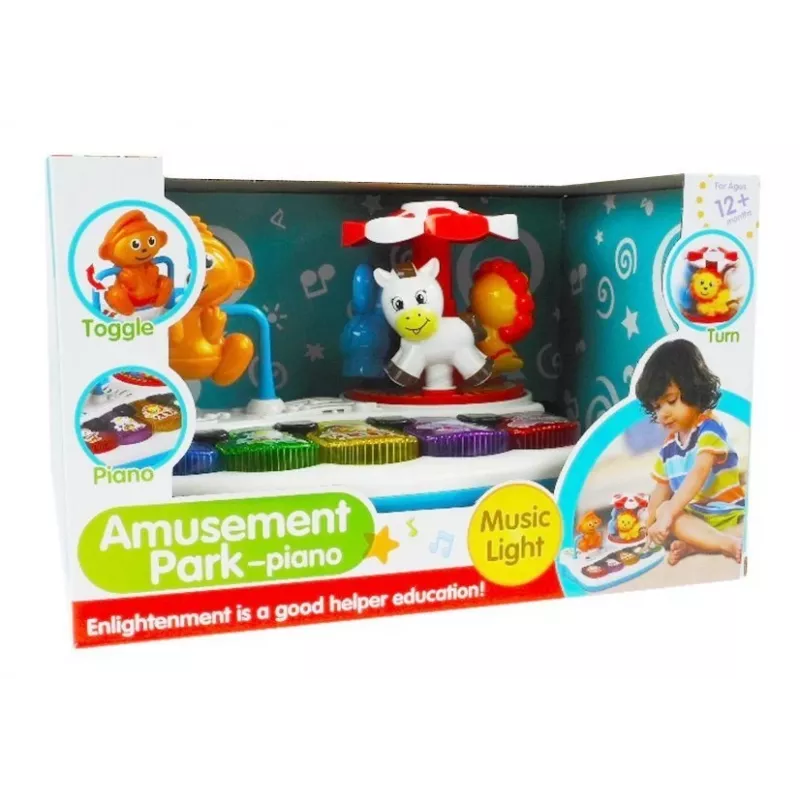 LEAN TOYS ﻿Colorful Piano with Animal For Kiddie