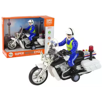 LEAN TOYS Police Motorcycle Motor Police Sounds Lights Police Car