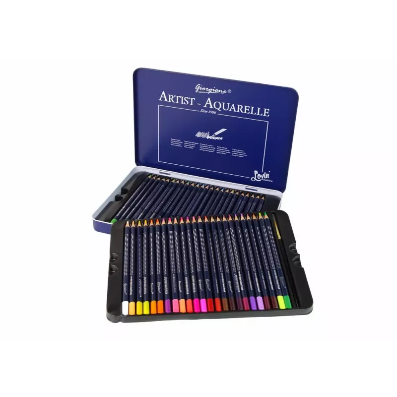 LEAN Set of 48 Watercolor Pencils Metal Container