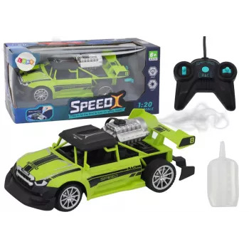 LEAN TOYS RC Sentence Car 1:20 Smoke Effect Lights Green