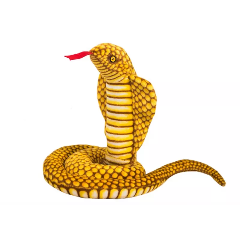 LEAN TOYS Plush Mascot Snake King Cobra Yellow 100 cm