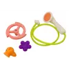 LEAN TOYS Whale Bath Toy 3 Tips Orange
