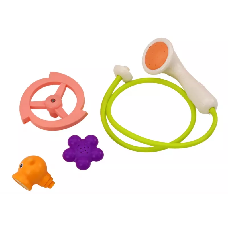 LEAN TOYS Whale Bath Toy 3 Tips Orange