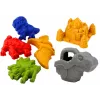 LEAN TOYS Sand Bucket Set with Shower, Spatula, Rake, Molds, Dinosaurs