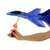 LEAN TOYS Styrofoam Fighter Plane With Blue Slingshot Launcher