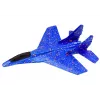 LEAN TOYS Styrofoam Fighter Plane With Blue Slingshot Launcher