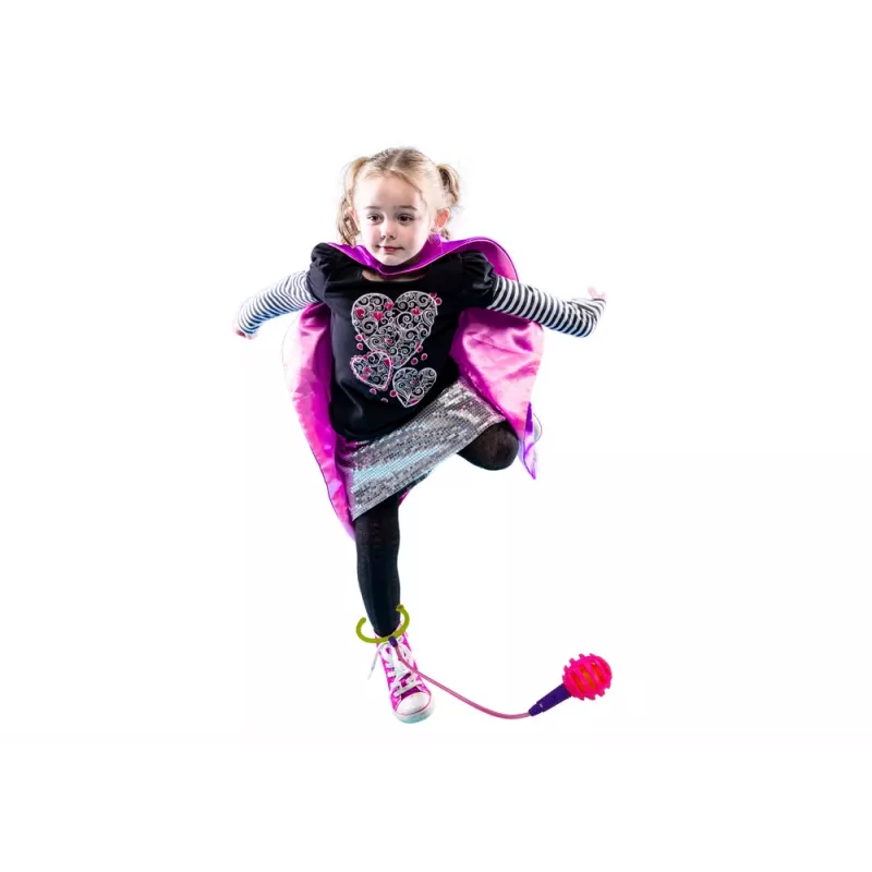 LEAN TOYS Skipper Hula Hop Jump Rope, Pink, LED