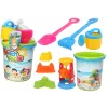 LEAN TOYS Sand Toy Set, Bucket, Grinder, Watering Can, Colorful Molds