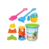 LEAN TOYS Sand Toy Set, Bucket, Grinder, Watering Can, Colorful Molds