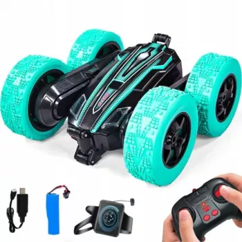 LEAN TOYS Twister Stunt Car Hand Gesture Control Remote Control Blue