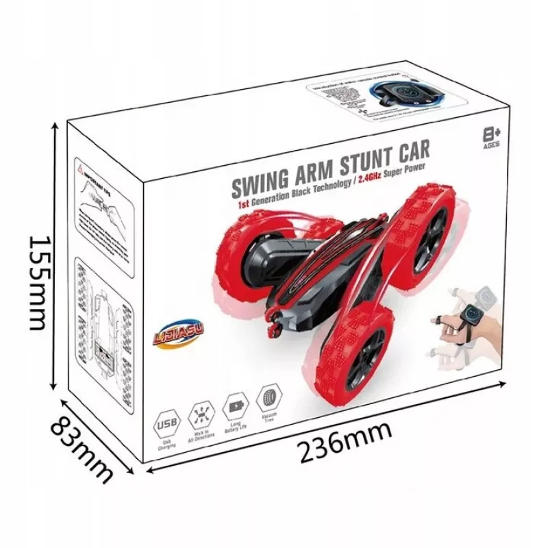 LEAN TOYS Twister Stunt Car Hand Gesture Control Remote Control Blue