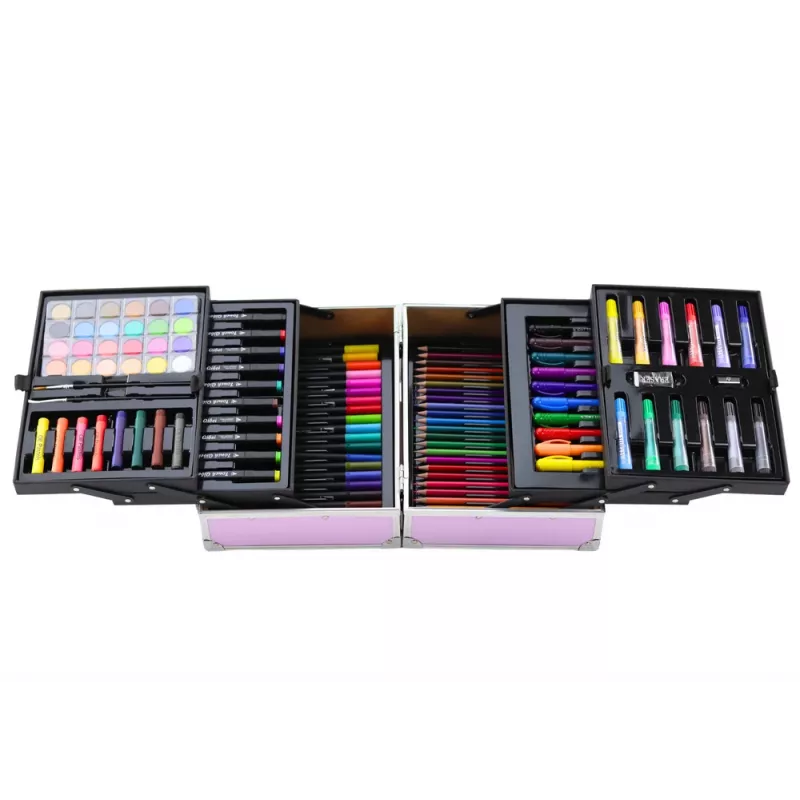 LEAN Art Set in Folding Suitcase with Unicorn 133 El