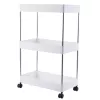 LEAN TOYS Mobile Shelf 3 Shelves White on Wheels