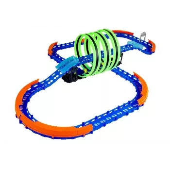 LEAN TOYS Racing Track Glowing in the Dark with Loops and Remote-Controlled Car
