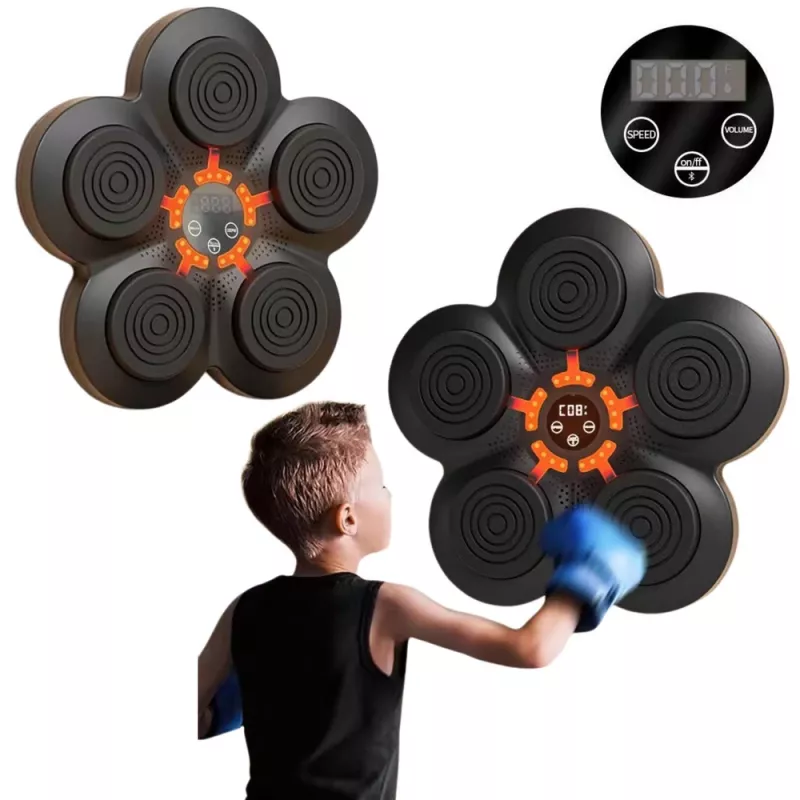 LEAN TOYS Musical Boxing Machine Bluetooth Wall Board LED Lights