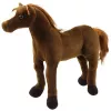 LEAN TOYS Plush Horse Plush Toy Mascot Cuddly Toy Dark Brown 40cm x 37cm