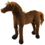 LEAN TOYS Plush Horse Plush Toy Mascot Cuddly Toy Dark Brown 40cm x 37cm