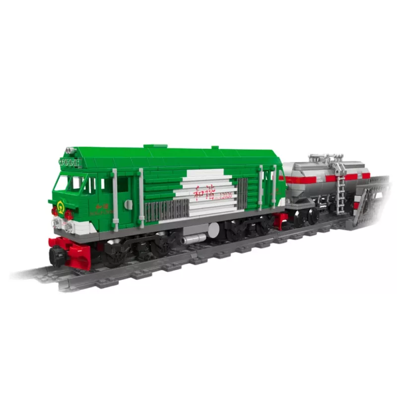LEAN TOYS Construction Blocks Remote Controlled Tank Train RC 1090 pcs.