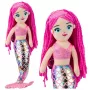 LEAN TOYS Plush Mermaid Cuddly Toy Holographic Tail Pink 48cm