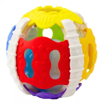 LEAN TOYS Sensory Ball For Babies Rubber Lights Sounds Colorful