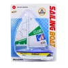 LEAN TOYS Sailboat Water Boat Battery Operated Turbine Drive Blue