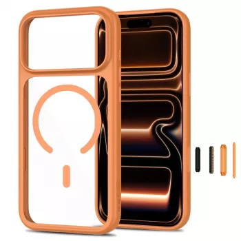 TECH-PROTECT MAGONE MAGSAFE CC + GLASS 2-PACK IPHONE 17 PRO MAX / 18 PRO MAX COSMIC ORANGE/CLEAR