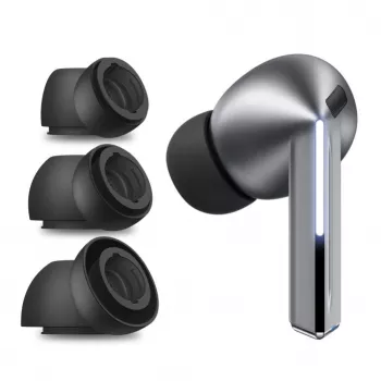 Tech-Protect Ear Tips for Samsung Galaxy Buds 3 Pro in sizes S / M / L - black (3 pcs.)