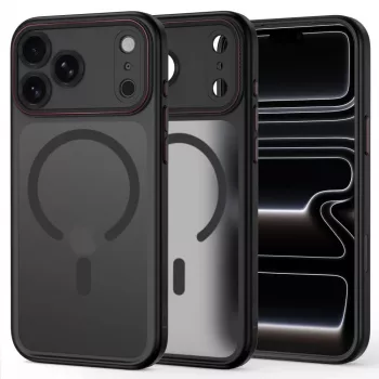 TECH-PROTECT MAGCAM MAGSAFE IPHONE 17 PRO / 18 PRO MATTE BLACK/RED