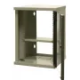 EMITER EM/SOHO-9U 10 inch 9U Wall-Mount Network Cabinet with Glass Door, 325×330×445 mm, Black