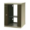 EMITER EM/SOHO-9U 10 inch 9U Wall-Mount Network Cabinet with Glass Door, 325×330×445 mm, Black