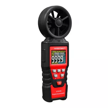 HABOTEST HT625B Digital Anemometer with USB, Wind Speed/Temperature/Air Volume Meter, Backlit LCD, External Vane Sensor