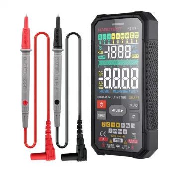 Habotest HT127B Digital Universal Multimeter True RMS 6000 Counts Auto Ranging with NCV and Temperature