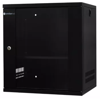 EMITER EM/SH02B5412-08 Light Series 19 inch 12U Wall-Mount Network Cabinet, Tempered Glass Door, 550×450×590 mm