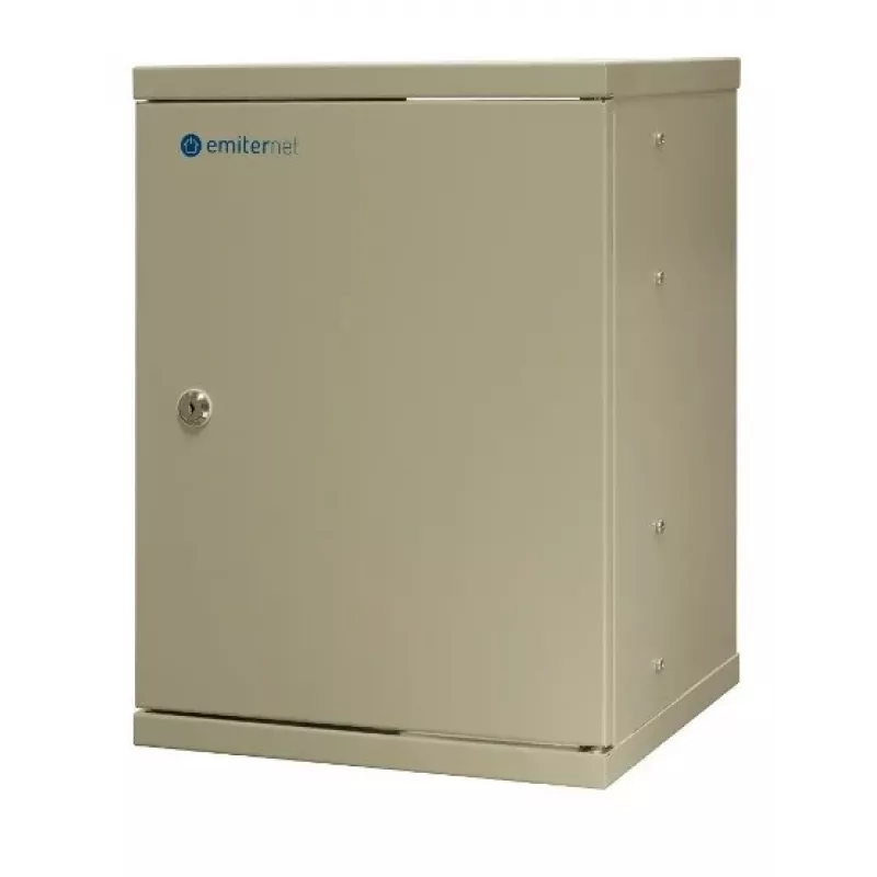 EMITER EM/SH02B5412-08 Light Series 19 inch 12U Wall-Mount Network Cabinet, Tempered Glass Door, 550×450×590 mm