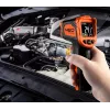 NEO TOOLS 75-276 Pyrometer, Non-Contact Infrared Thermometer with Dual Laser Targeting, -50°C to 880°C, 12:1 D:S, Adjustable Emissivity, Backlit LCD