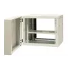 EMITER EM/AH6509 19 inch 9U Wall-Mount Split Cabinet with Tempered Glass Door, 600x550x500 mm, Black
