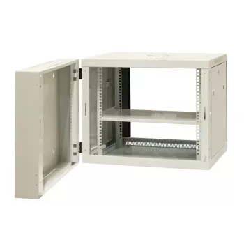 EMITER EM/AH6509 19 inch 9U Wall-Mount Split Cabinet with Tempered Glass Door, 600x550x500 mm, Black