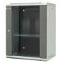 EMITERNET EM/AP6415 15U Wall-Mount Network Cabinet with Tempered Glass Door, 600x450x770 mm, Black