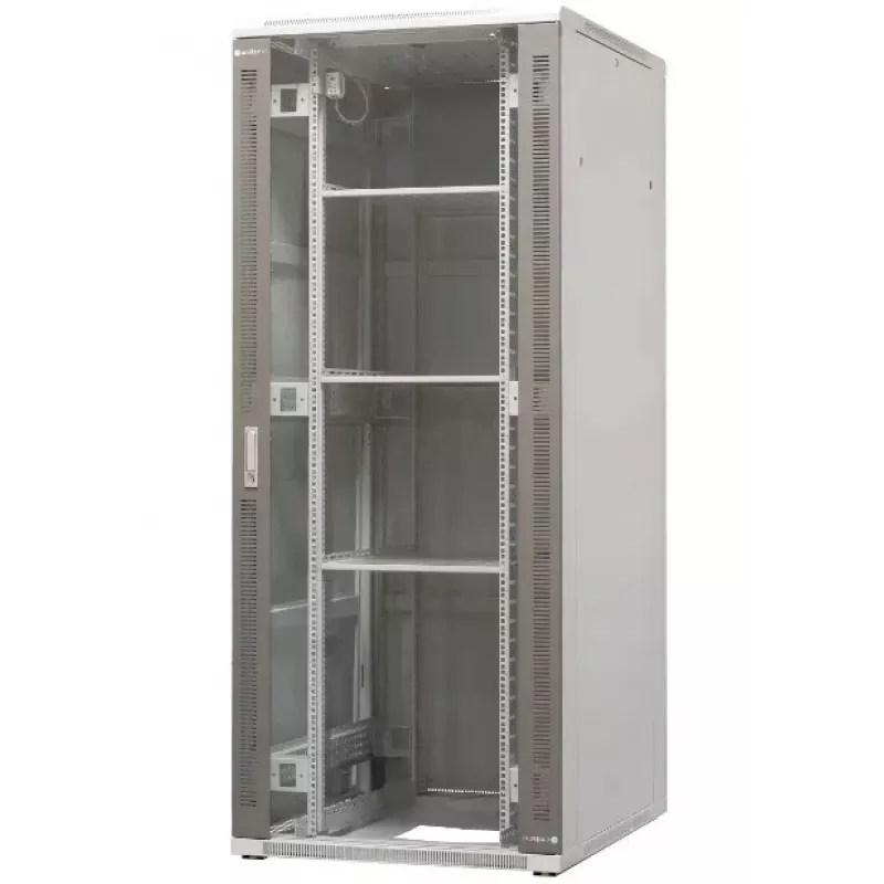 EMITER EM/SH05D-8042 Free-standing Server Rack Cabinet 42U 800x1000x1980mm Black Glass/Steel Door