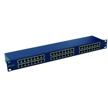 EMITERNET PANEL 19, 48XRJ45 STP CAT.6 (1U) WITH SHELF, BLUE