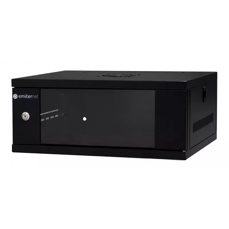 EMITER EM/SH02B5404-08 Wall-Mount Network Cabinet 19 inch 4U 550x450x230 mm Glass Door