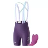 Rockbros YDDK017-1 TVI women's cycling shorts with bib straps and padding L - purple