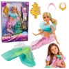 LEAN TOYS Anlily Mermaid Doll with Sequin Tail Accessories Mirror Comb