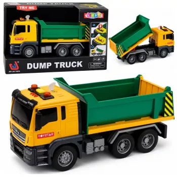LEAN TOYS Construction Truck Tipper Tipper Opening Tail Lights Sounds 1:14
