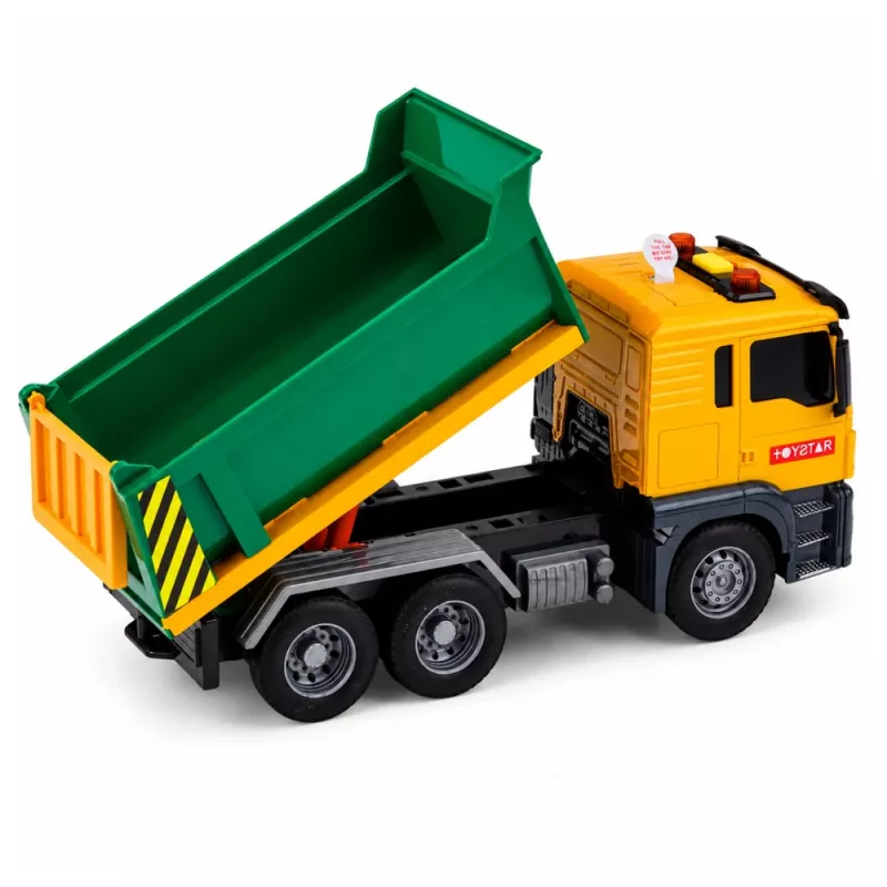 LEAN TOYS Construction Truck Tipper Tipper Opening Tail Lights Sounds 1:14