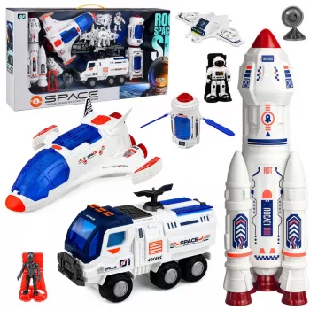 LEAN TOYS Large Space Set Station Rocket Shuttle Exploration Vehicle Astronauts