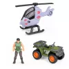 LEAN TOYS Research Base Dinosaur Park Gate Helicopter Quad Figures Explorer