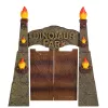 LEAN TOYS Research Base Dinosaur Park Gate Helicopter Quad Figures Explorer